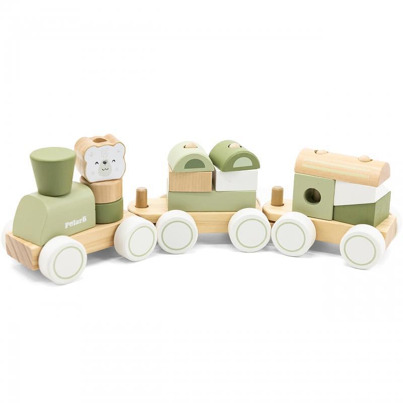 Дървено влакче за нанизване Polar B — снимка