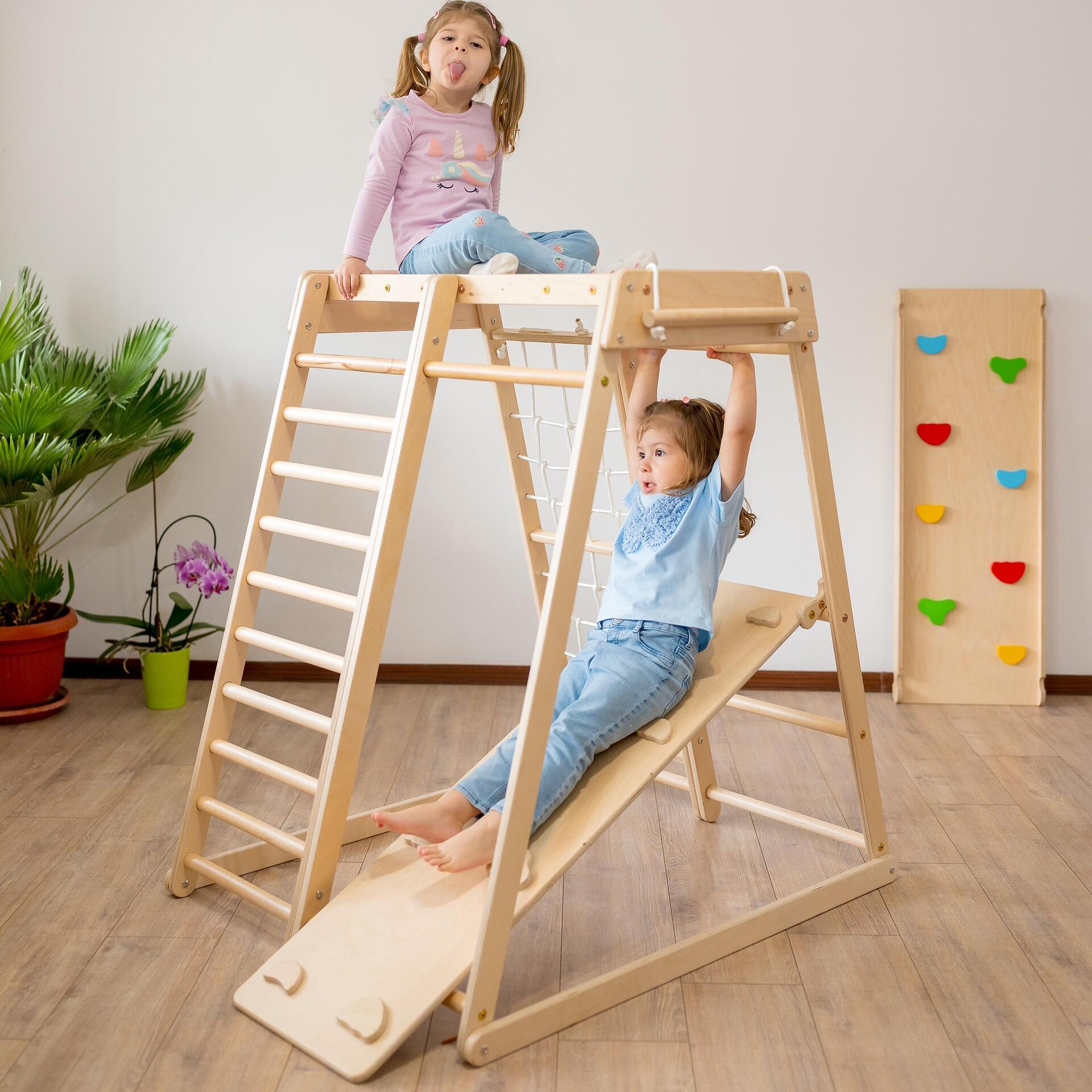 Детска дървена катерушка за вкъщи Jungle Gym — снимка