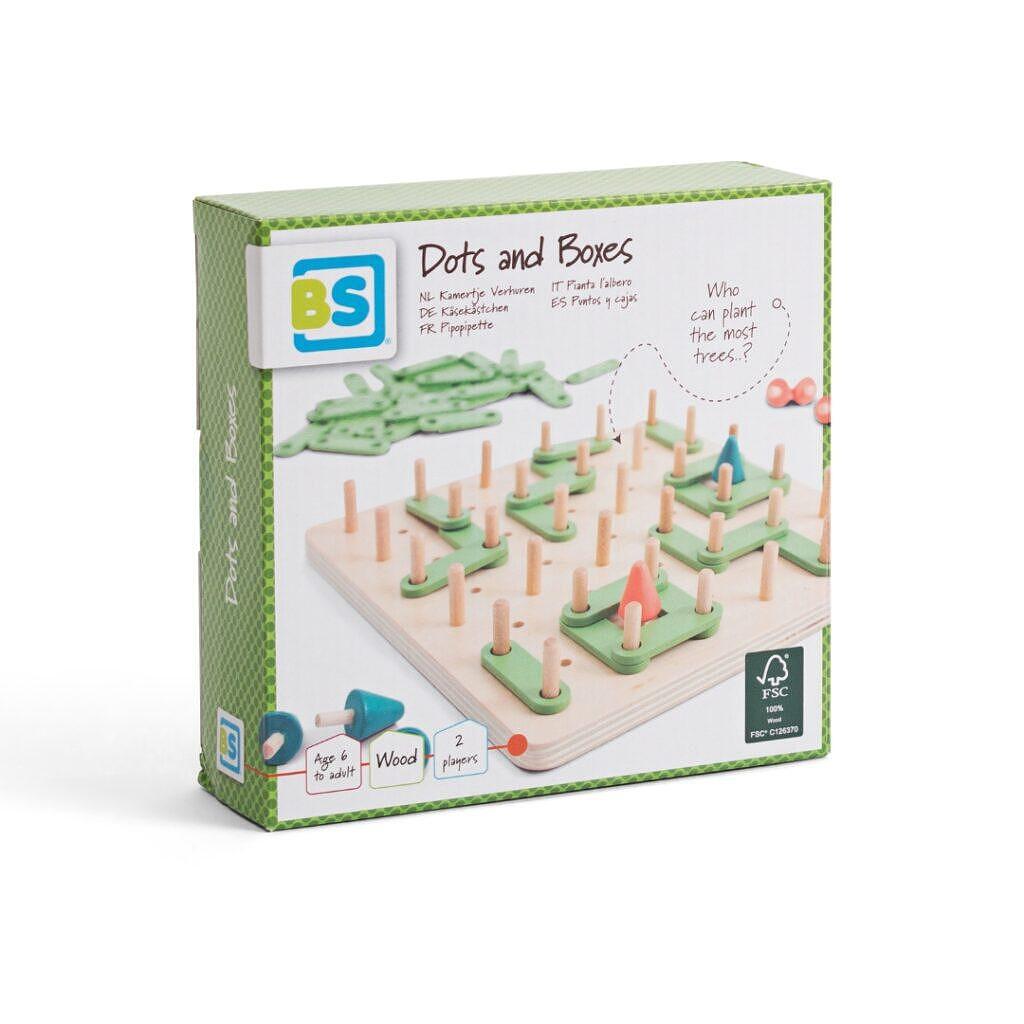 Дървена настолна игра - Точки и квадрати — снимка