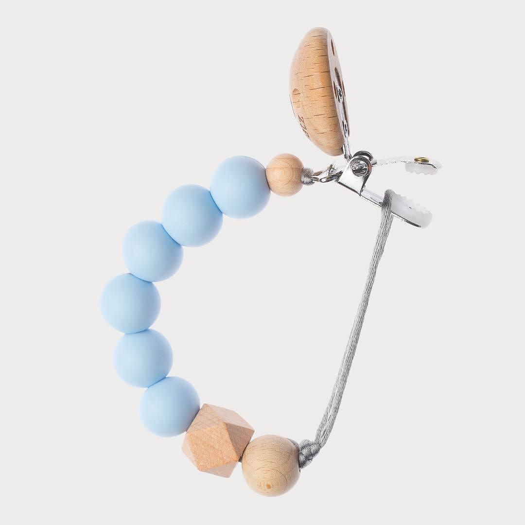 Клипс за биберон Pastel Blue — снимка