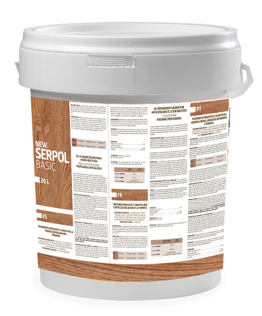 Серпол гел за дървояди - за заразено дърво и за предпазване, готов за употреба, 20 л, за 100 кв.м.