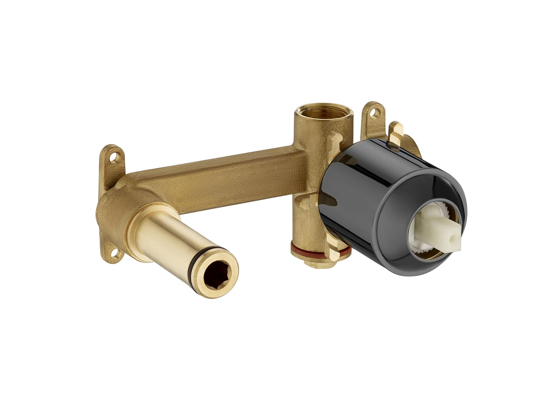 Универсално тяло за вграждане с розетка, цвят titanium black, Roca, цена 88.96 лв, за модерна баня