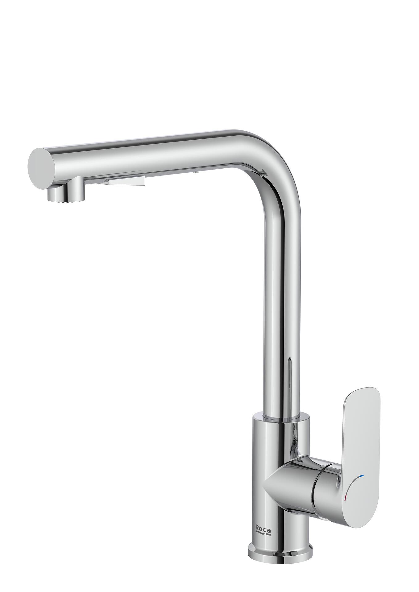 Стилен кухненски смесител Roca CALA с изтеглящ се L- чучур за кухня

15.