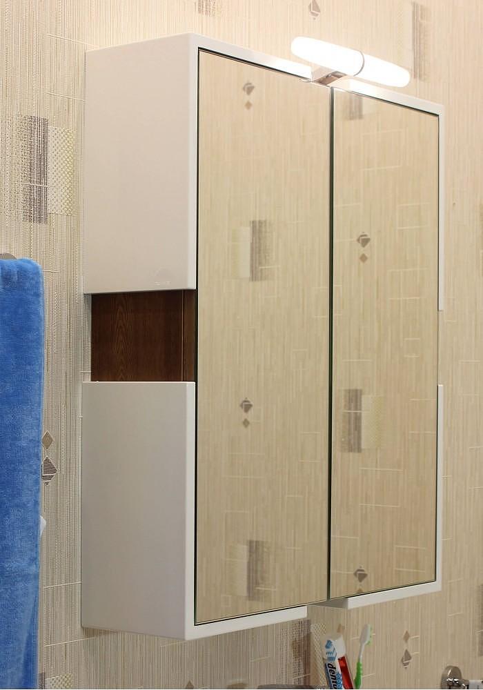 Горен шкаф за баня Авангард 58 см, класически дизайн, модел на марка Banya M, подходящ за модерна баня  

2