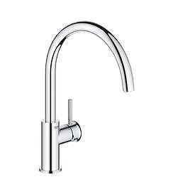 Кухненски смесител Grohe BauClassic с висок чучур, класически дизайн

17