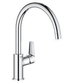 Висок кухненски смесител Grohe BauEdge с подвижен чучур за модерна кухня

15