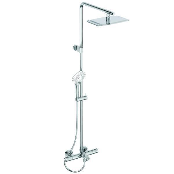 Душ система Ceratherm T100 с термостат и регулируема височина, стилен дизайн