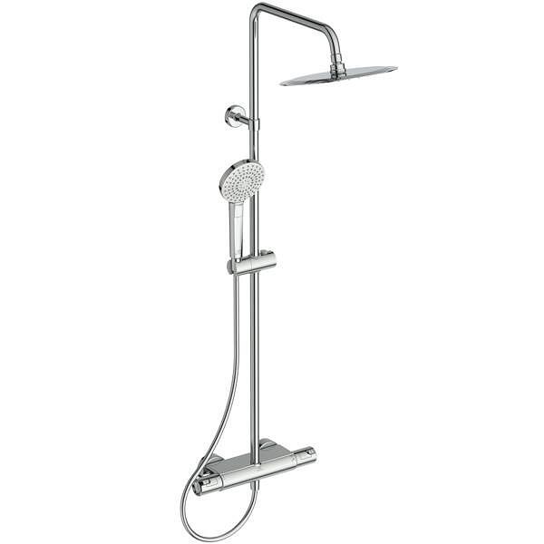 Душ система Ceratherm T50 с ултратънка душ пита и полица, елегантен дизайн  

16.