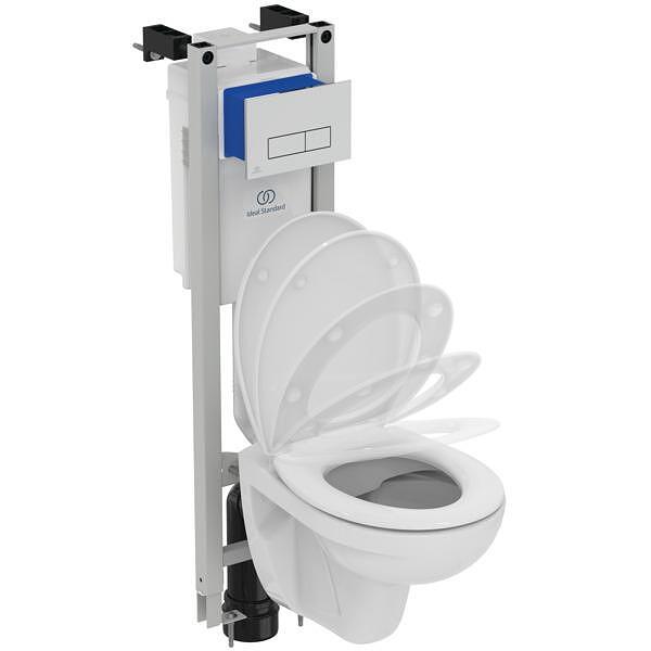 Вградена тоалетна Eurovit Rimless, седалка, стилен дизайн за баня  

13.