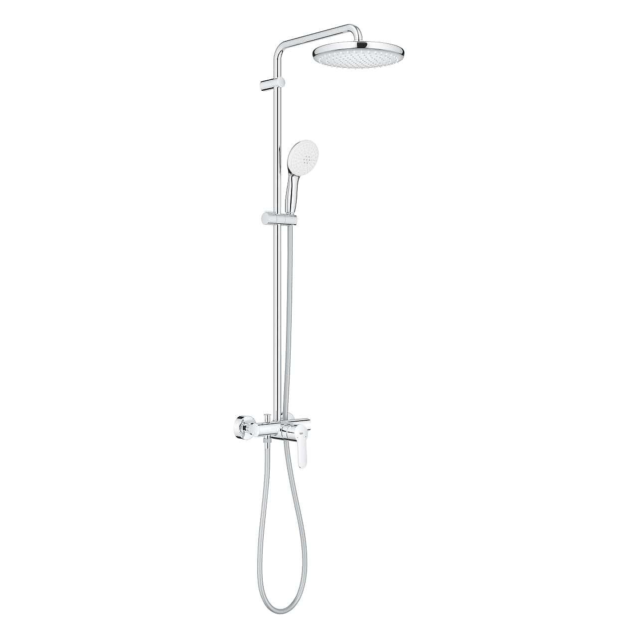 Душ система Grohe Tempesta Cosmopolitan 250, едноръкохватков смесител, модерен дизайн