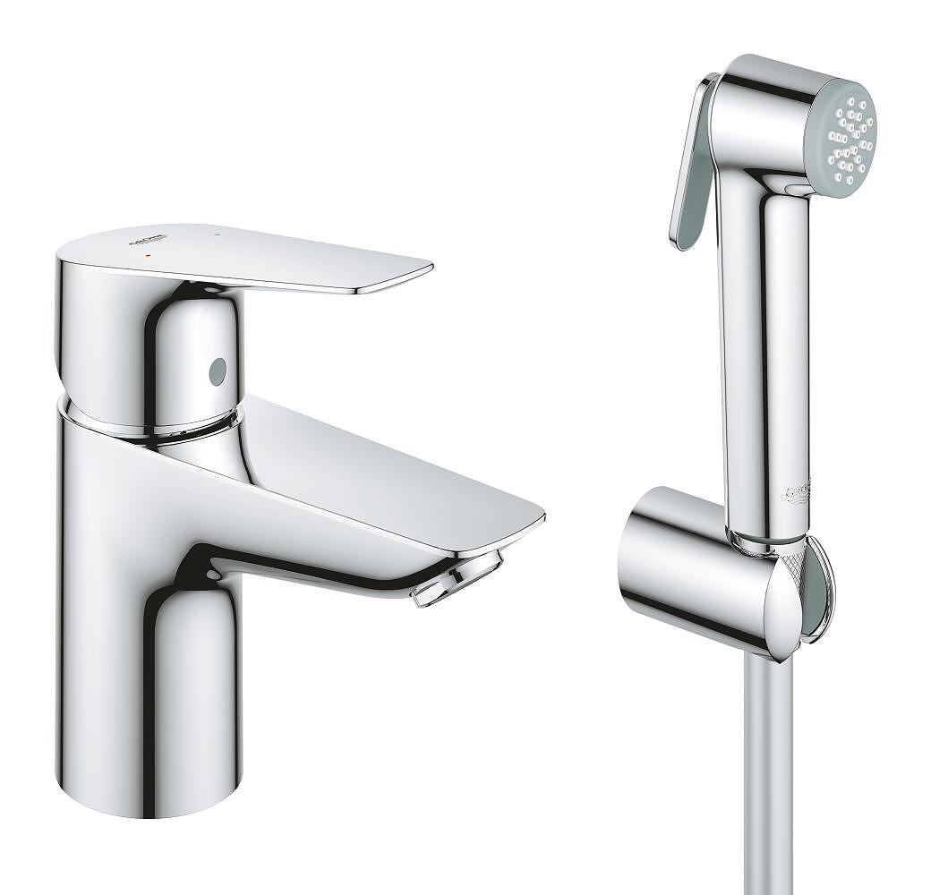 Смесител Grohe BauEdge за умивалник с хигиенен душ, модерен и практичен  

12