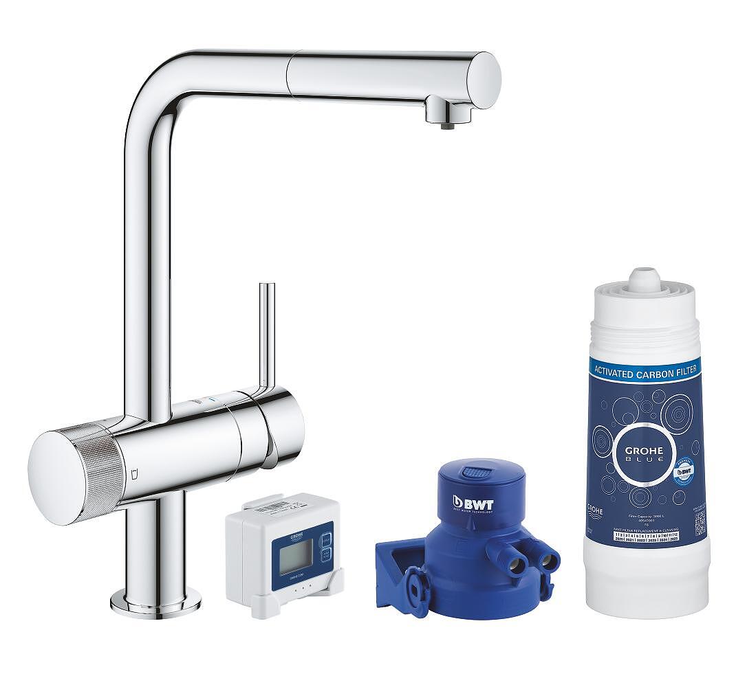 Кухненски смесител Grohe Blue Pure Minta с филтър, висок чучур  

16