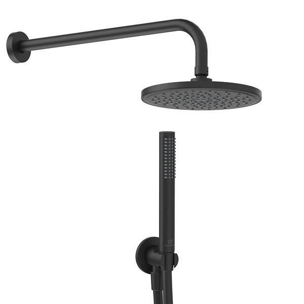 Черен мат душ комплект за вграждане Idealrain от Ideal Standard, съвременен дизайн  

3