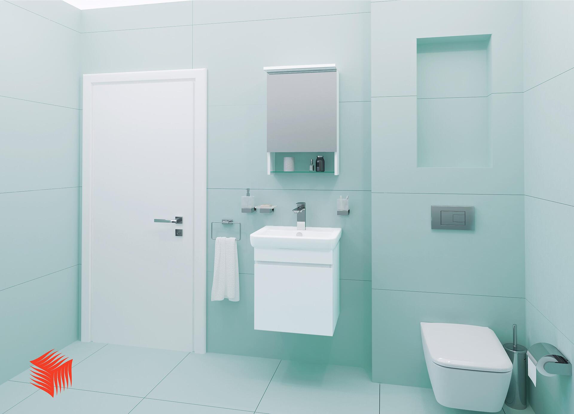 PVC мебели за баня Тина, 50 см, стилна баня, практична мебел, онлайн  

18