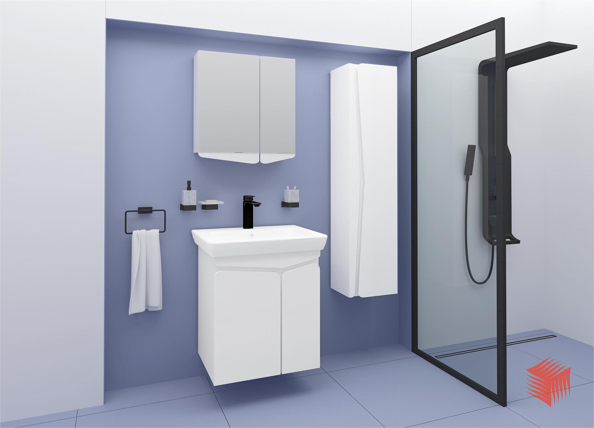 PVC мебели за баня Виви, 60 см, стилна баня, практична, онлайн поръчка  

14