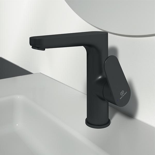 Черен мат смесител за умивалник CERAFINE O, модерна баня, без изпразнител, онлайн поръчка  

3