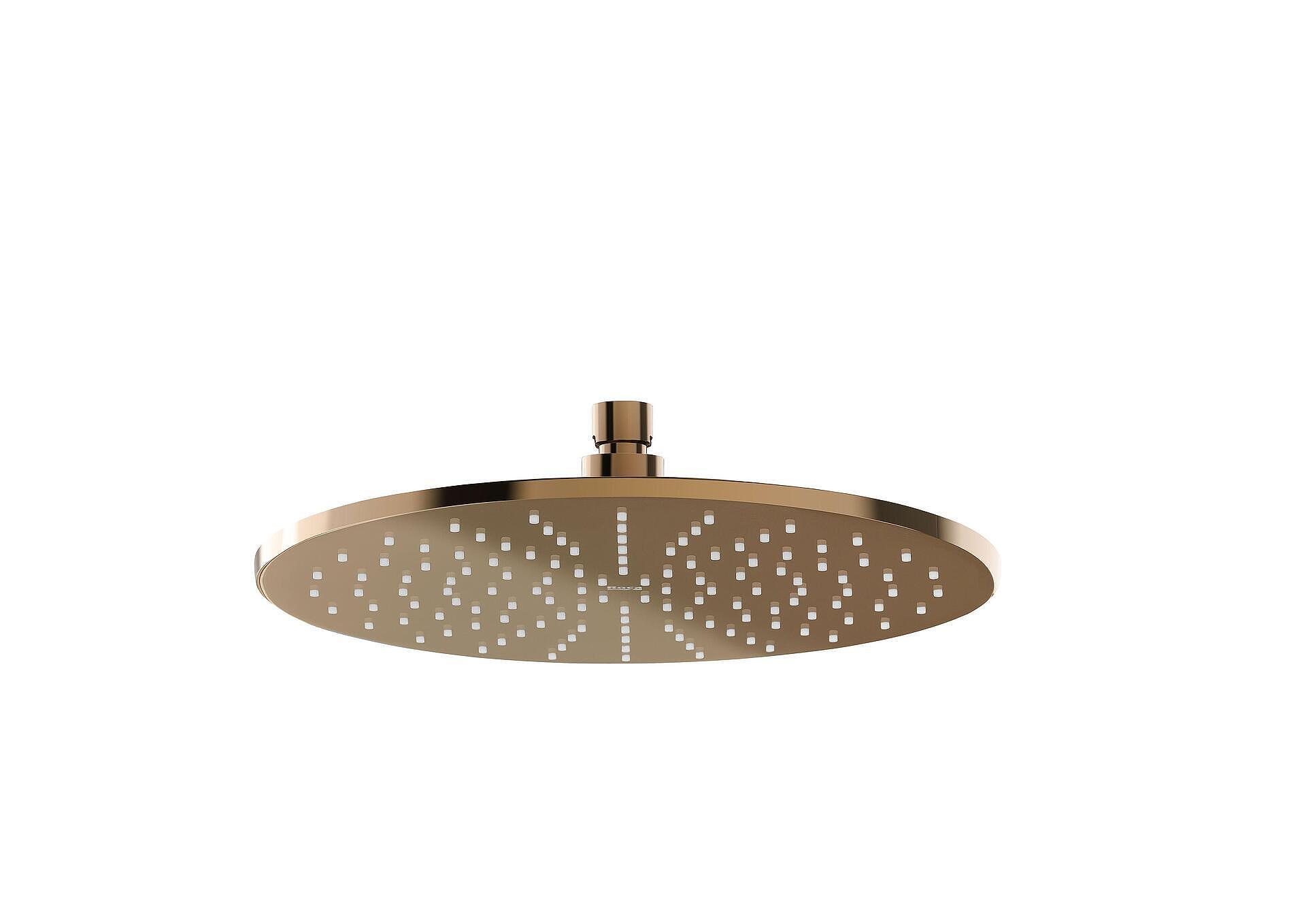 Метална душ пита RainSense в цвят розово злато, модел на Roca за елегантна баня  

9