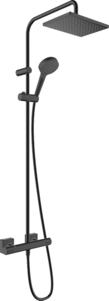 Душ система VERNIS SHAPE 230 Hansgrohe, термостатен смесител, черен мат, модерен дизайн

14.