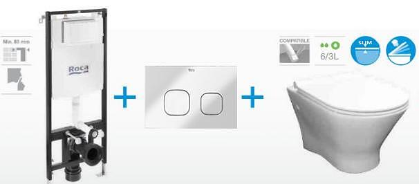 Вградена тоалетна Roca NEXO със структура и седалка

7.