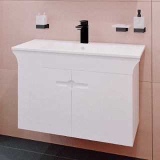 Конзолен долен шкаф Линеа, 80 см, мебели за баня, Visota  

8