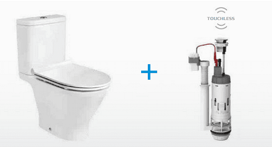 Моноблок Roca Rimless, безконтактна тоалетна, модерна баня  

9