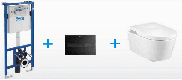 Roca Inspira In-Wash WC комплект, Rimless, за вграждане, за съвременна баня

19.