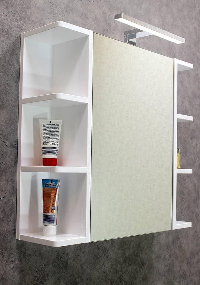 Горен шкаф за баня Муза 60 см с осветление, модерен дизайн, за баня, мебели