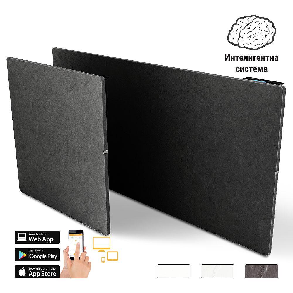 Електрически отоплител за баня Climastar Star Wi-Fi 2000 W черен релеф, стилен дизайн, Wi-Fi управление

3.