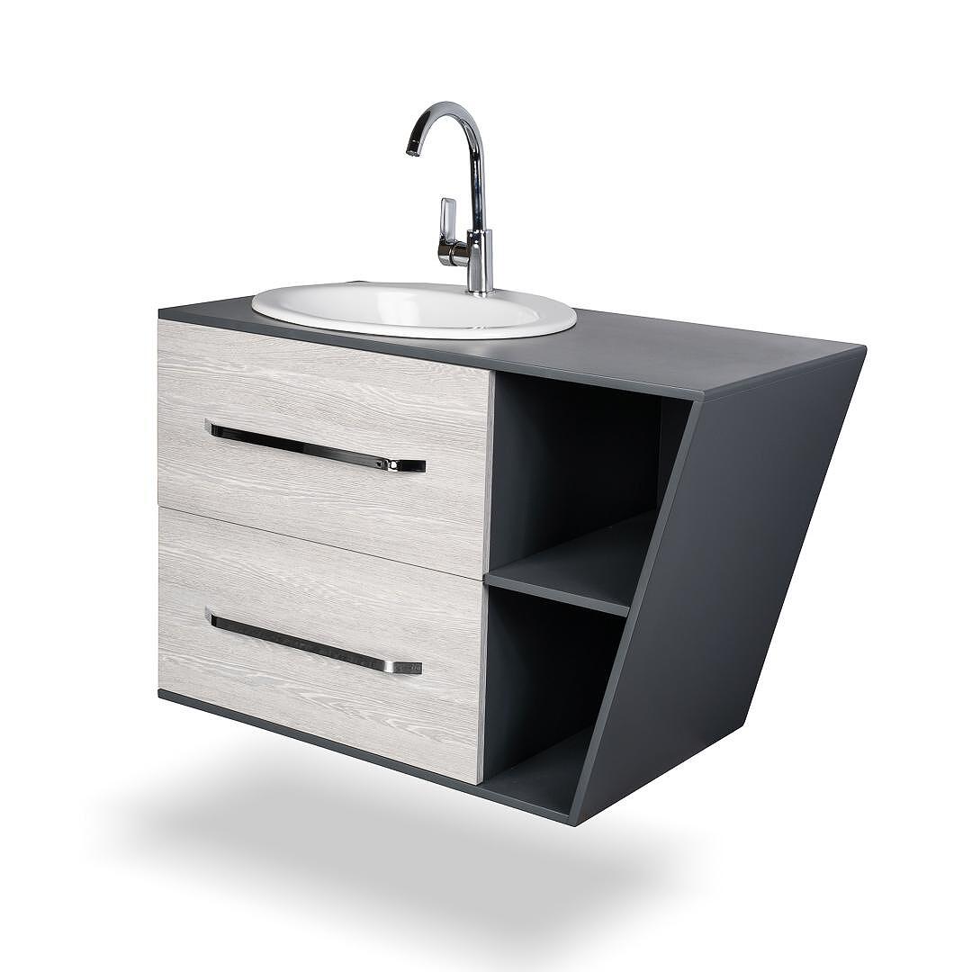 Долен шкаф за баня Марго, дървесен/сив цвят, модерен дизайн

12.