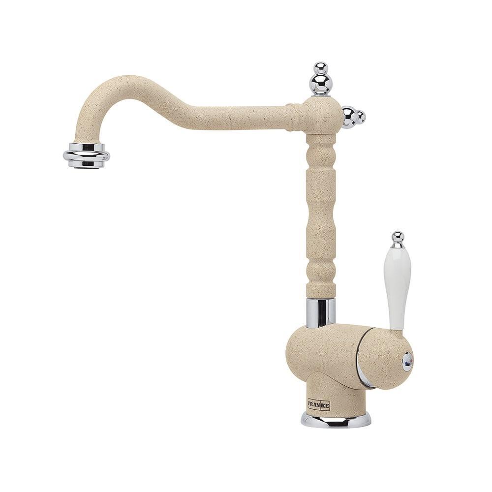 Кухненски смесител Old England в ретро стил, цвет Oatmeal/бяло/хром, за SEO

5.