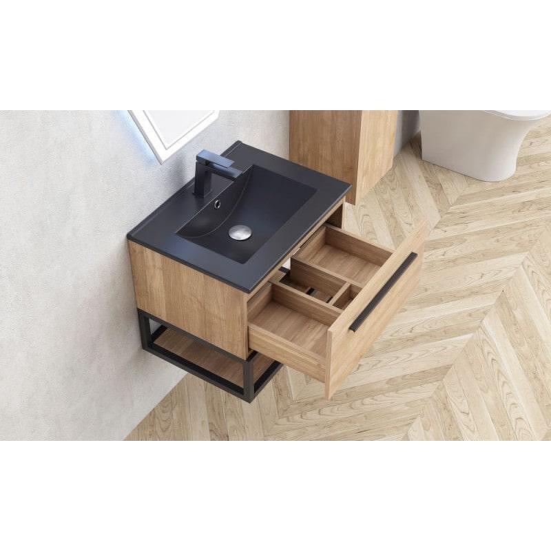 Мебел за баня с метална рамка 60 см