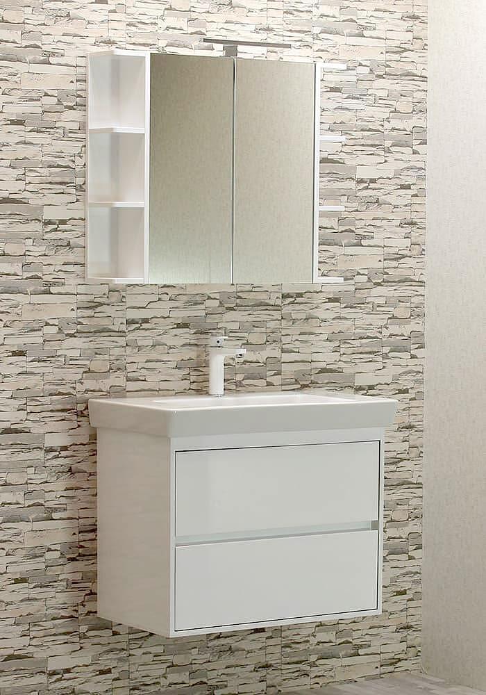 PVC мебели за баня "Муза", бял гланц, 80 см, стилен дизайн

20.