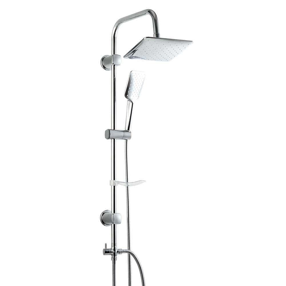 Душ колона Trend с квадратна душ пита, хром, за свързване към смесител  

19