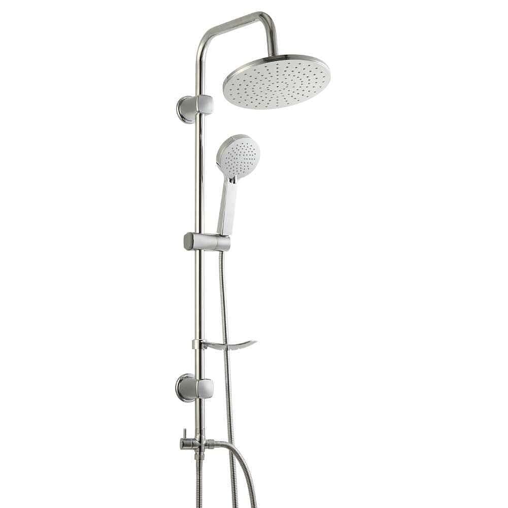 Душ колона Como с кръгла душ пита, хром, за свързване към смесител  

17