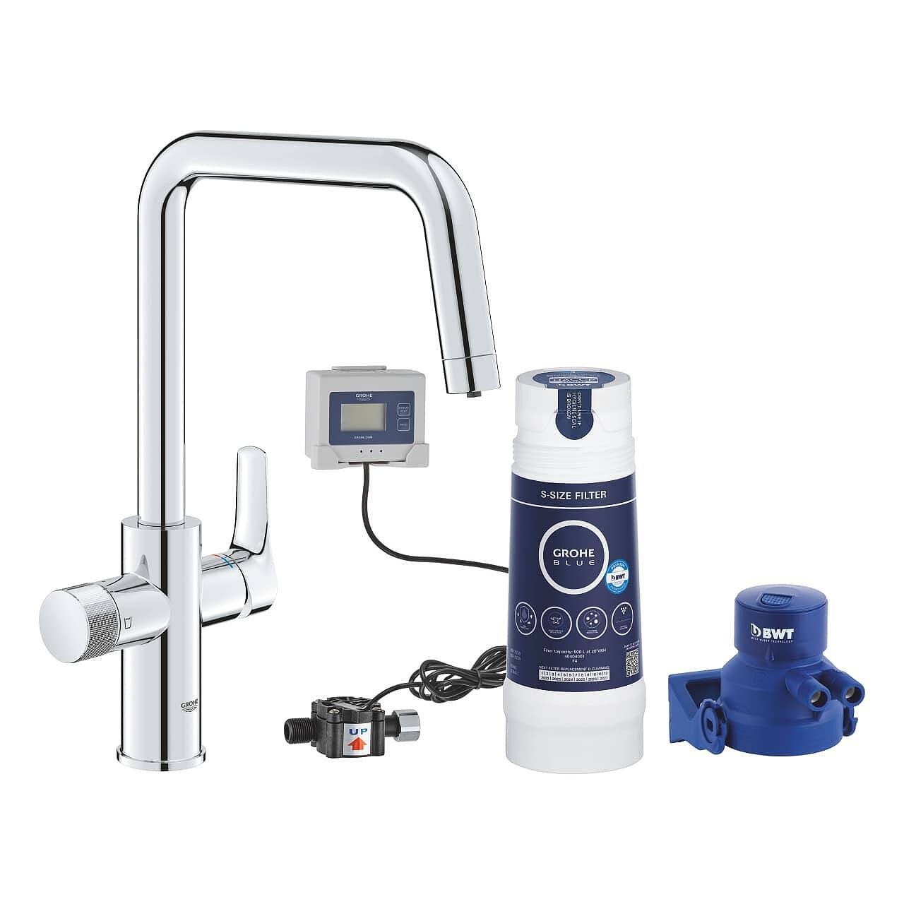 Кухненски смесител GROHE Blue Pure Eurosmart с U-чучур и филтър, стилен дизайн  

5