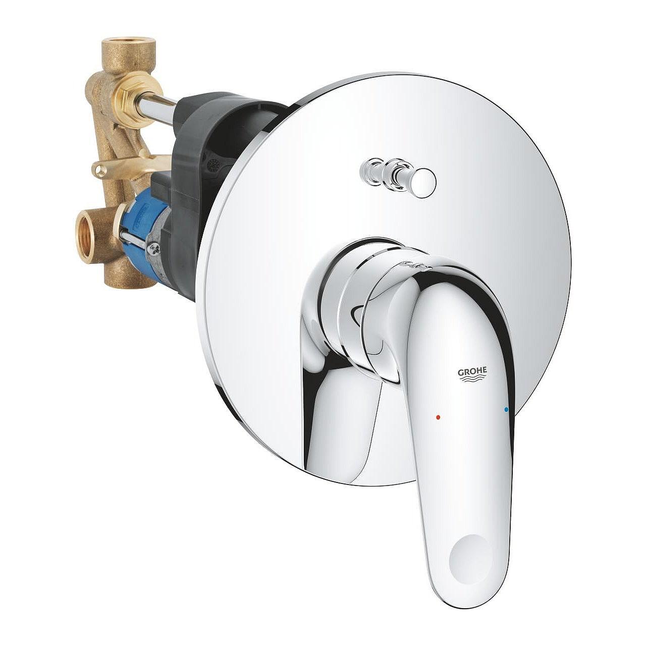 Смесител Grohe Euroeco за вана и душ, вграждане, хром, за баня, онлайн поръчка  

7