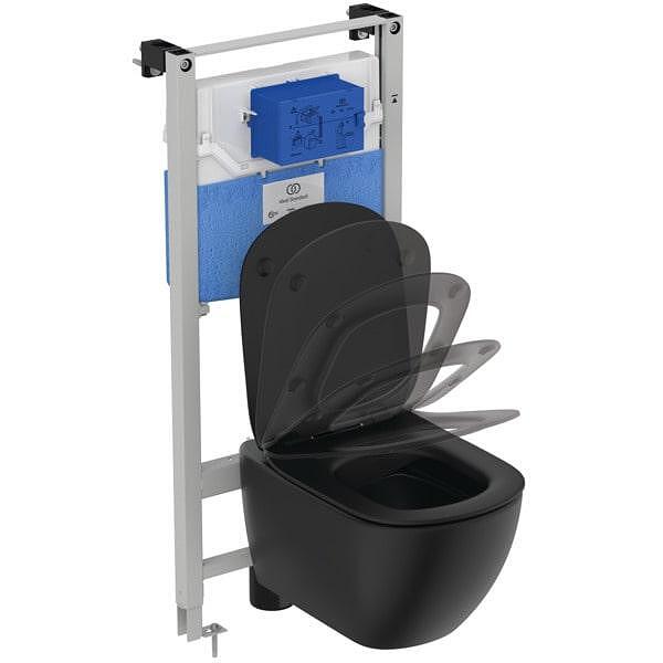 Вградена тоалетна Tesi Silk Black, черен мат, Ideal Standard

16.