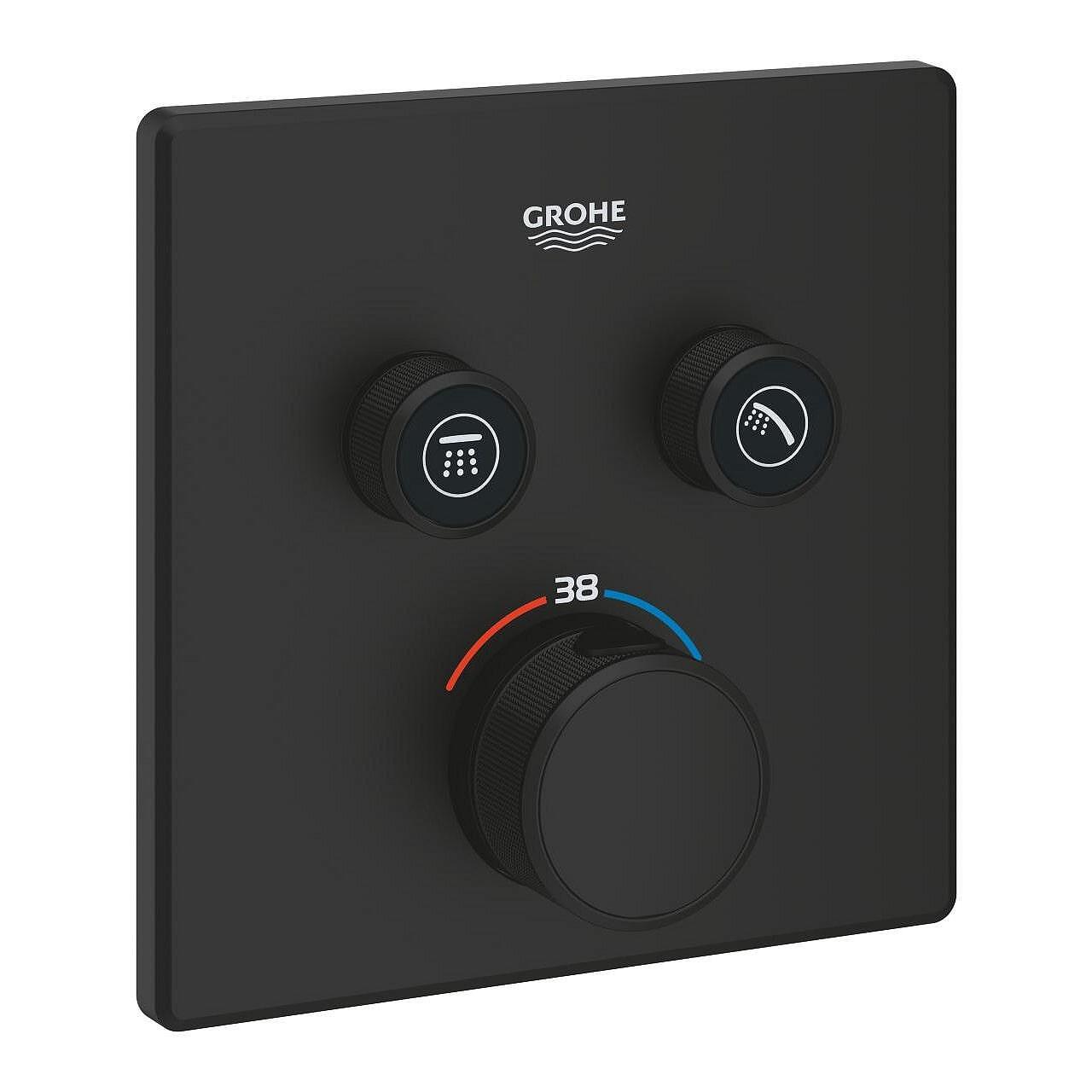 Вграден термостат Grohe Grohtherm SmartControl, цвят phantom black, 2 извода

10.