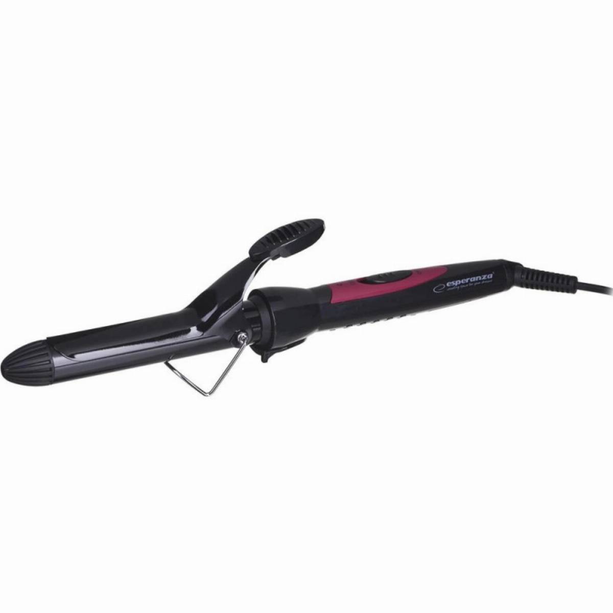 Маша за коса Esperanza EBL005, 25 мм, 360 гр кабел, Керамика, Черен/розов — продуктова снимка