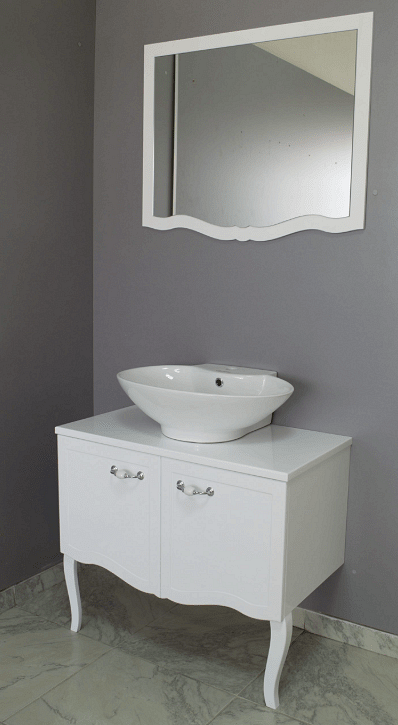 Мебели за баня Ретро 80 см, бели, водоустойчиви, Gera, онлайн  

11