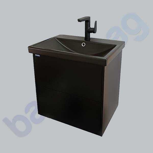 Долен шкаф за баня, черен мат, Gera, стилен, онлайн поръчай  

10