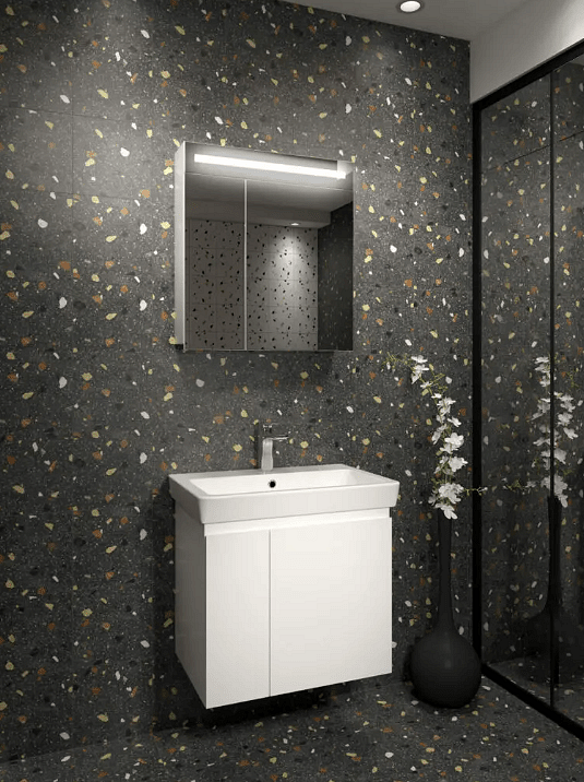 Водоустойчиви мебели за баня Мира 60 см, бели, Gera, онлайн  

9