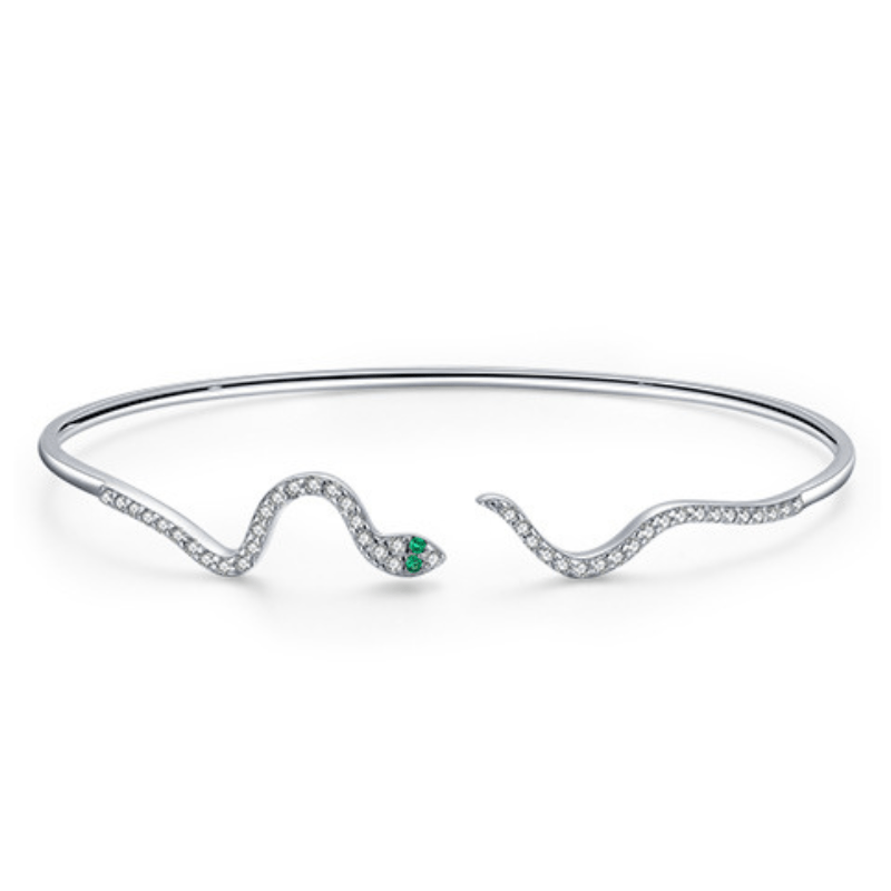 Сребърна гривна - Змия — снимка