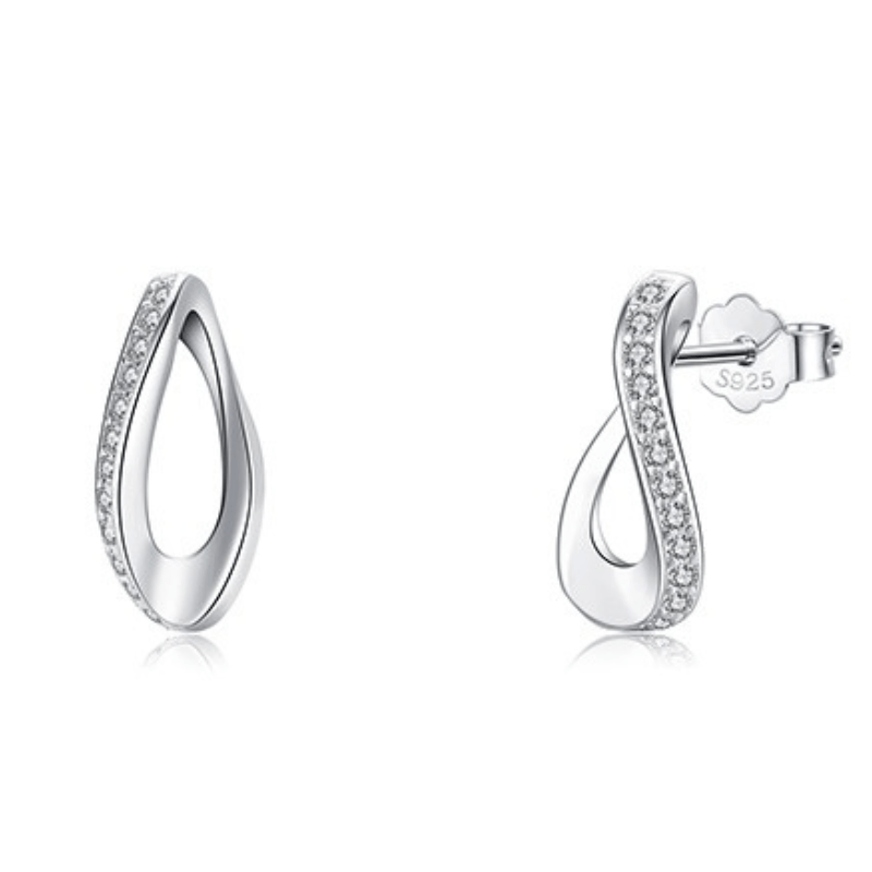 Сребърни обеци - Сигурност — снимка