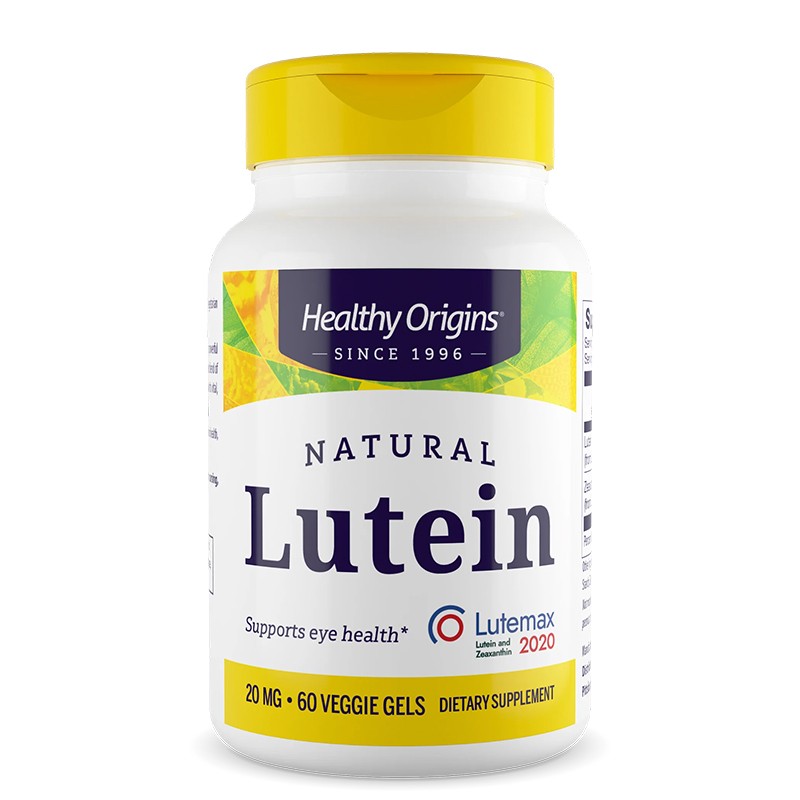 Лутеин – Подкрепа за зрението и ретината, 20 mg, 60 капсули от Healthy Origins — продуктова снимка
