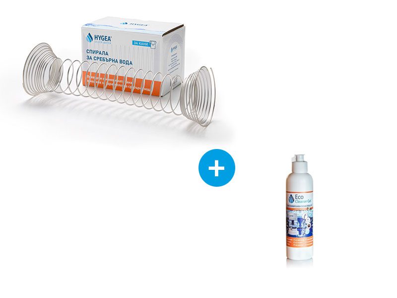 Промо пакет сребърна спирала за кани + Hygea Eco гел за почистване на варовик — снимка на продукта от Hygea Water Bulgaria