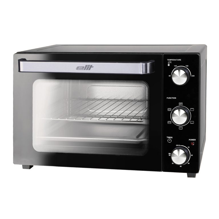 Електрическа фурна с въртящ се шиш Elit OPTIONE, 1500W, 35L, 6 функции, Таймер, Черен от Technomanibg — продуктова снимка