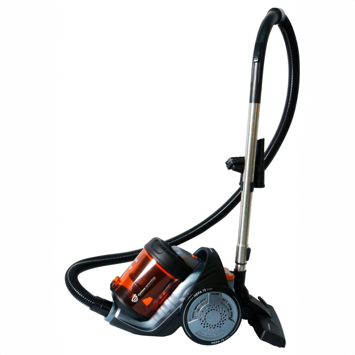 Снимка на Циклонна прахосмукачка Adler AD 7065, 3-етапна система за филтриране, Клас А, без торба, 3000W, Черен/Оранжев, Potrebno, цена 37.03 лв