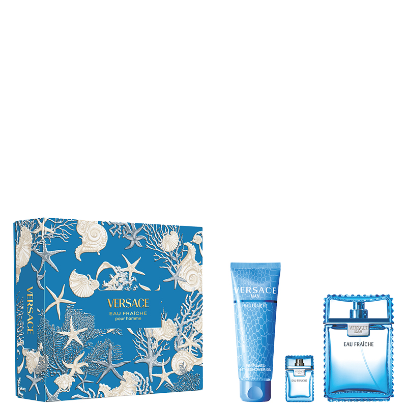 Versace MAN EAU FRAICHE комплект 3 части 100 мл - EDT — снимка