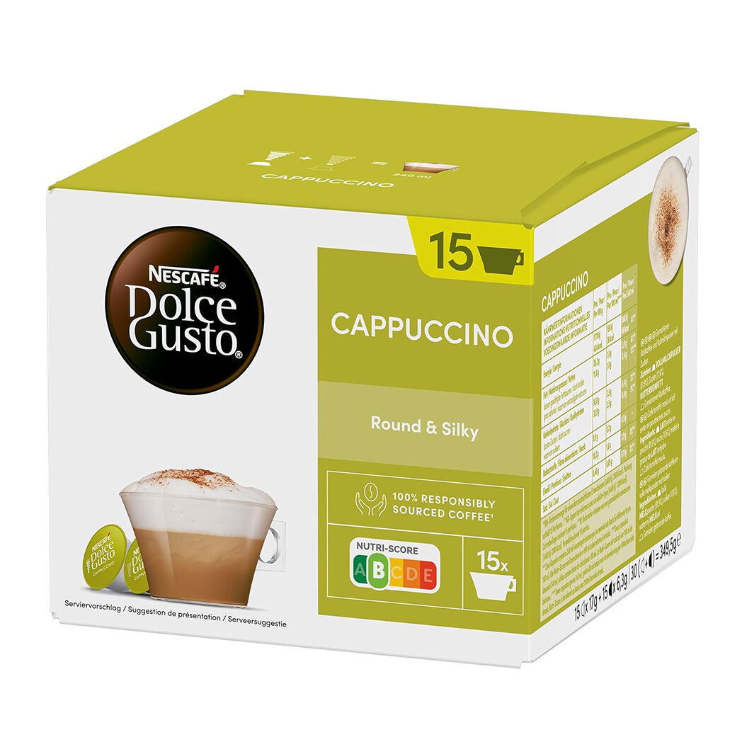 Кафе капсули Nescafé Dolce Gusto Cappuccino, 15 напитки, Интензитет 5 — снимка